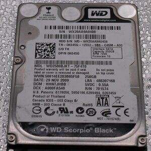 582508-280 GB RPM 7200 WD Hard Drive.  3 x 4 inches.
